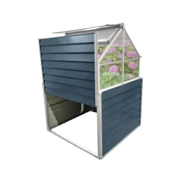 Hochbeet 'Store & Grow' Metall anthrazit 120 x 120 x 169 cm