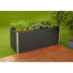 Hochbeet WPC anthrazit 160 x 75 x 70 cm