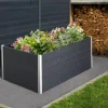 Hochbeet XL aus WPC 200 x 75 x 100 cm anthrazit