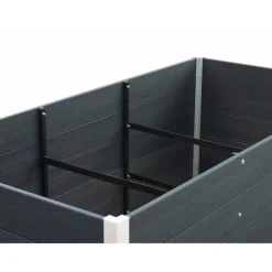 Hochbeet XL aus WPC 200 x 75 x 100 cm anthrazit