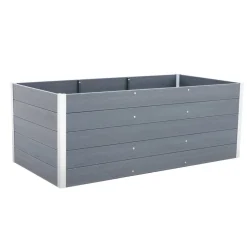 Hochbeet XL aus WPC 200 x 75 x 100 cm grau