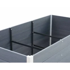 Hochbeet XL aus WPC 200 x 75 x 100 cm grau