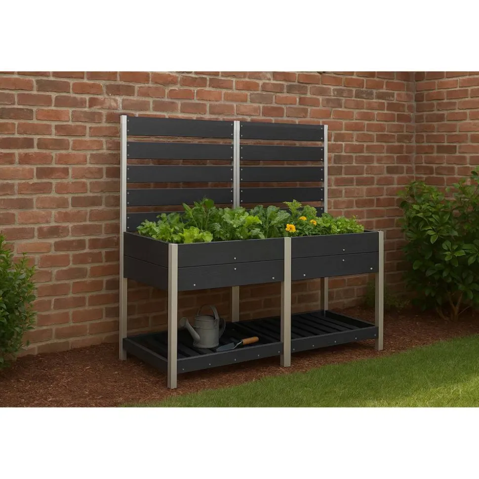 Hochbeetaufsatz-Rankhilfe 'Lara' für Hochbeet 'Lara' anthrazit 87,5 x 91 cm