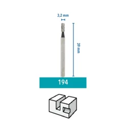 Hochgeschwindigkeits-Fräsmesser Ø 3,2 mm 2 Stück