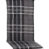 Hochlehner-Auflage 'Görlitz' schwarz/grau 48 x 120 x 4 cm
