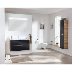 Hochschrank 'B.Brillant' anthrazit glänzend 30 x 162 x 31,9 cm