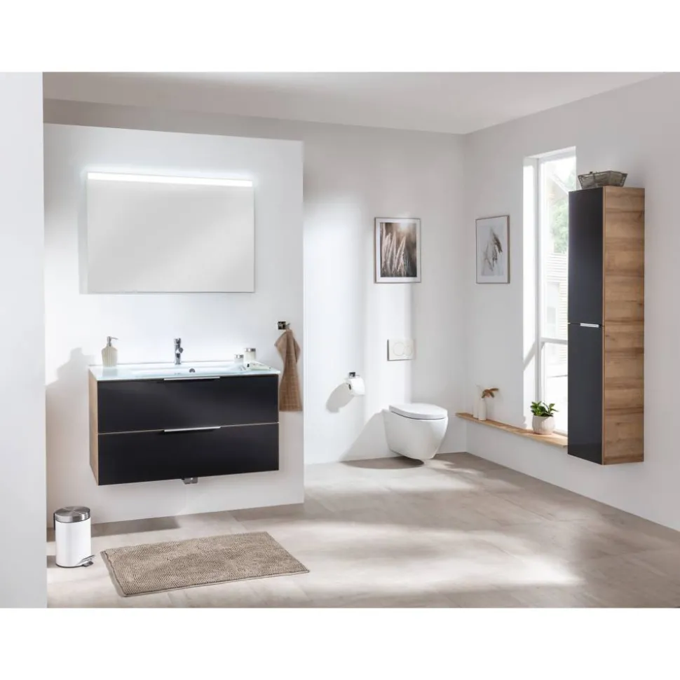 Hochschrank 'B.Brillant' anthrazit glänzend 30 x 162 x 31,9 cm