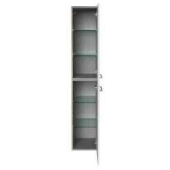 Hochschrank 'B.Style' braun, weiß glänzend 30 x 162 x 31,6 cm rechts