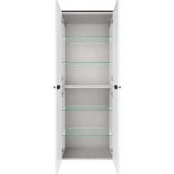 Hochschrank 'Flair' weiß/schwarz 62,8 x 163,3 x 32 cm