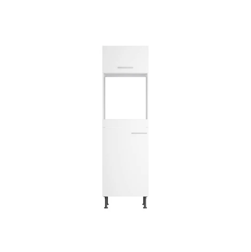 Hochschrank für Backofen und Kühlschrank 'Optikomfort Bengt932' weiß 60 x 211,8 x 58,4 cm