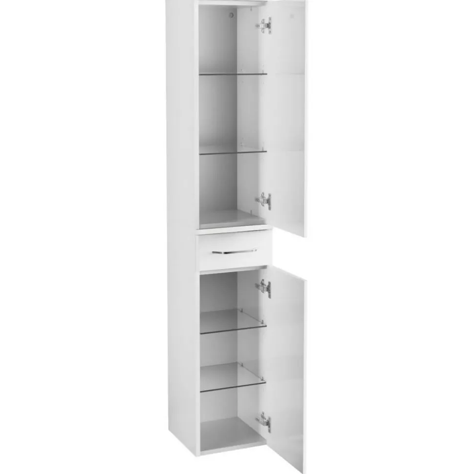 Hochschrank 'Milano' weiß glänzend 30,5 x 165,5 x 32 cm