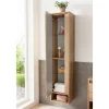 Hochschrank 'Natura' braun matt 38 x 166,5 x 32 cm links