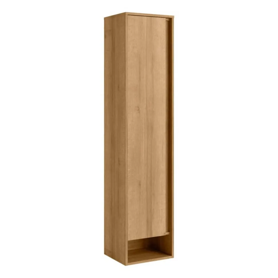 Hochschrank 'Natura' braun matt 38 x 166,5 x 32 cm links