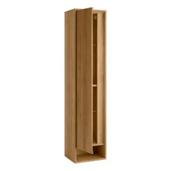 Hochschrank 'Natura' braun matt 38 x 166,5 x 32 cm links