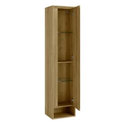 Hochschrank 'Natura' braun matt 38 x 166,5 x 32 cm rechts