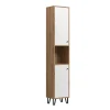 Hochschrank 'Touch' weiß, braun matt 36 x 191 x 29 cm