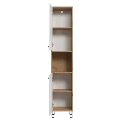 Hochschrank 'Touch' weiß, braun matt 36 x 191 x 29 cm