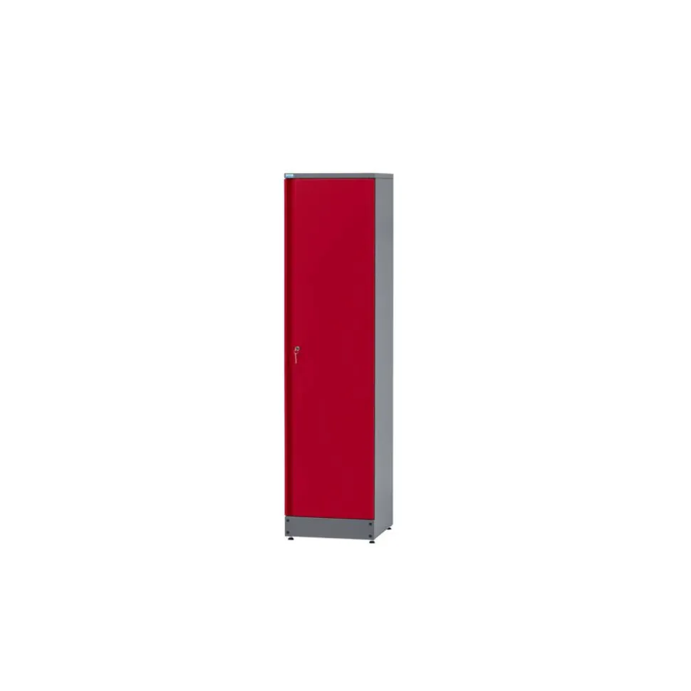 Hochschrank Eintürig mit 4 Fachböden dunkelrot 45,5 x 180 x 45 cm