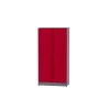 Hochschrank 2-Türig mit 4 Fachböden dunkelrot 91 x 180 x 45 cm