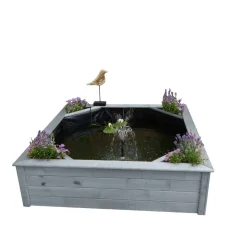 Hochteich grau 144 x 144 x 40 cm