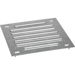 Hofablauf-Rost Stahl verzinkt 24,5 x, 24,5 cm