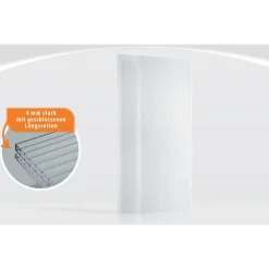 Hohlkammerplatten Gewächshaus 'Ergänzungsset 4' transparent 4 mm, 6-teilig