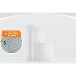 Hohlkammerplatten Gewächshaus 'Ergänzungsset 3' transparent 4 mm, 16-teilig