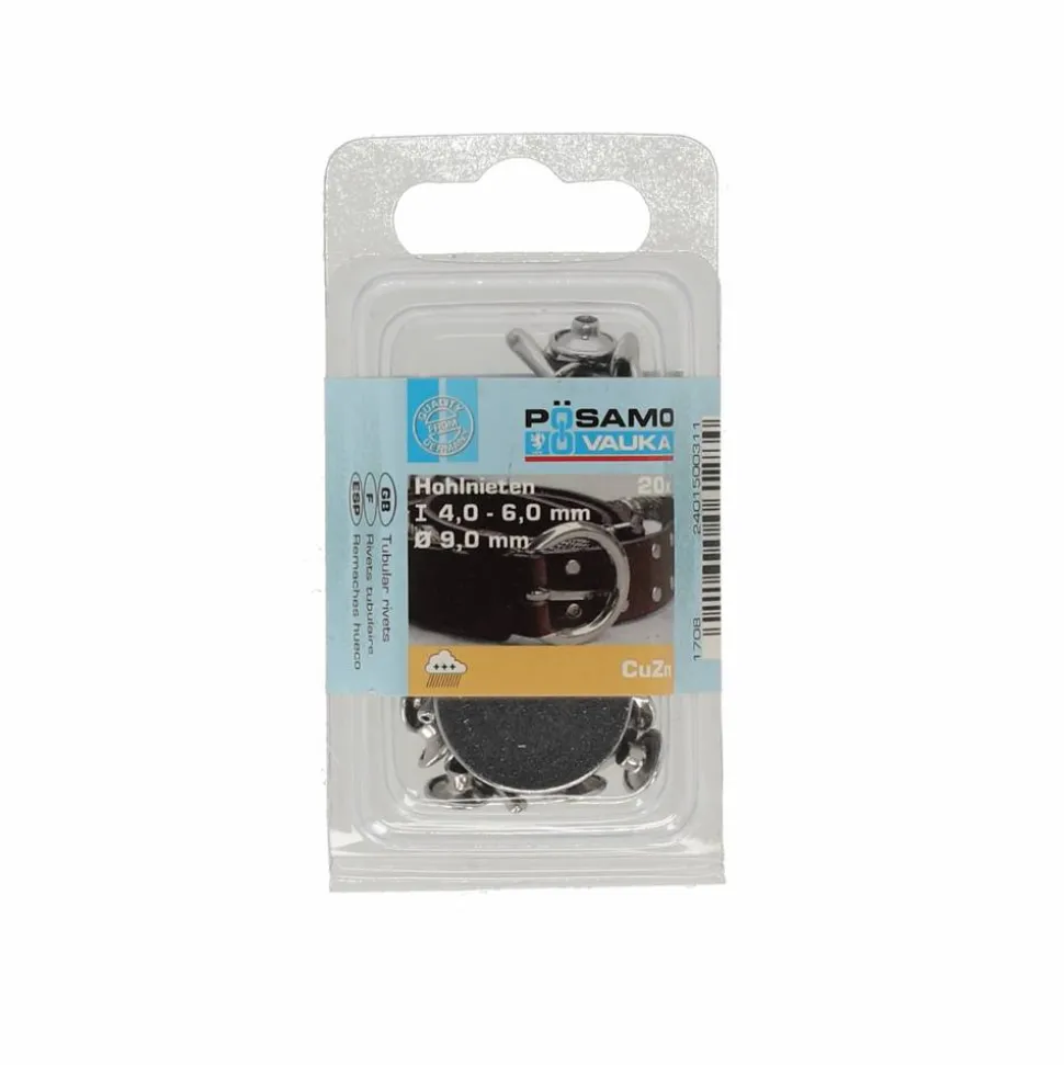 Hohlnieten Ø 9 x 4-6 mm 20 Stück