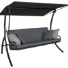 Hollywoodschaukel 'Elegance Smart' 3-Sitzer grau 210 x 210 x 145 cm