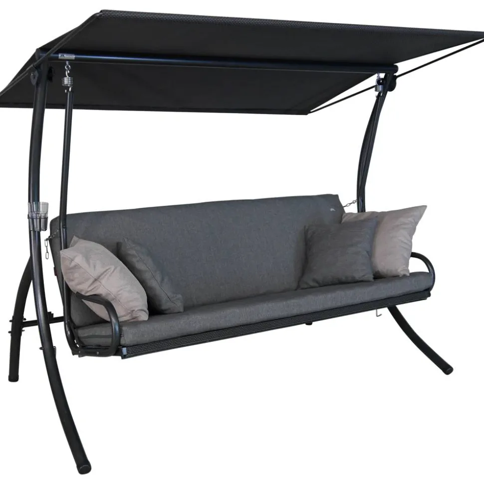Hollywoodschaukel 'Elegance Smart' 3-Sitzer grau 210 x 210 x 145 cm