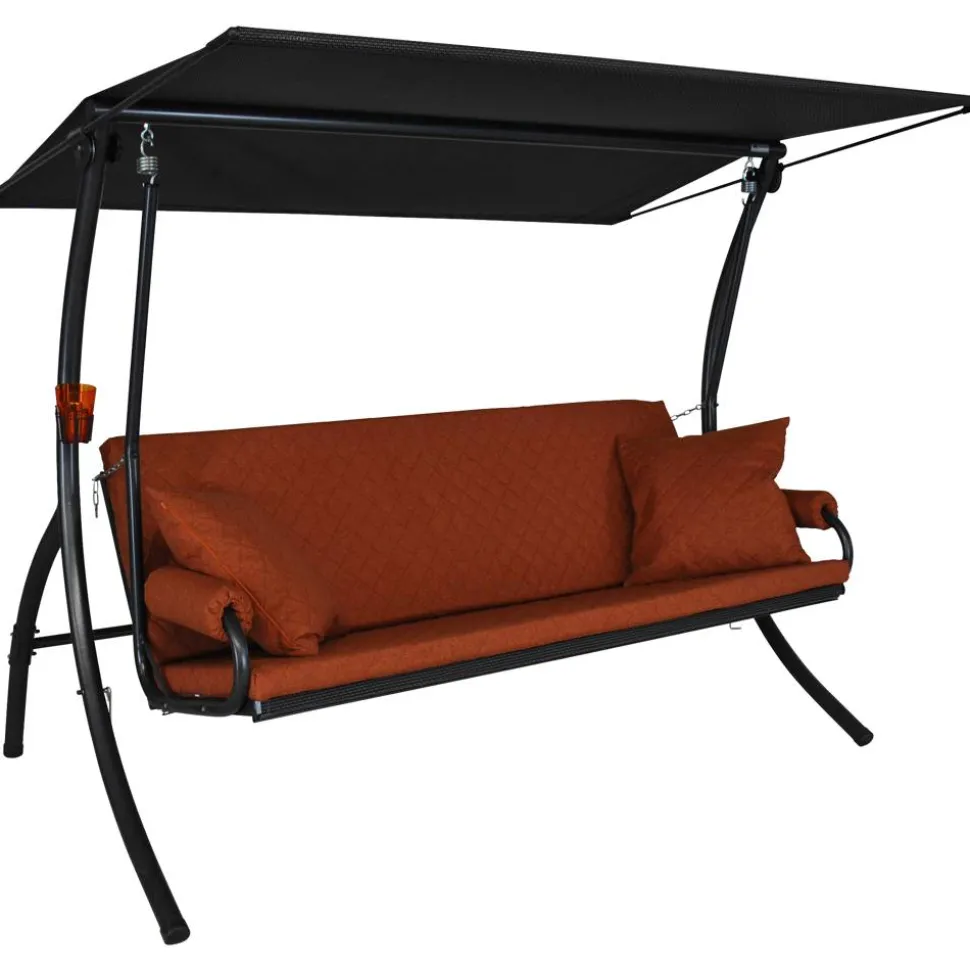 Hollywoodschaukel 'Elegance Joy' 3-Sitzer terrakotta 210 x 160 x 145 cm
