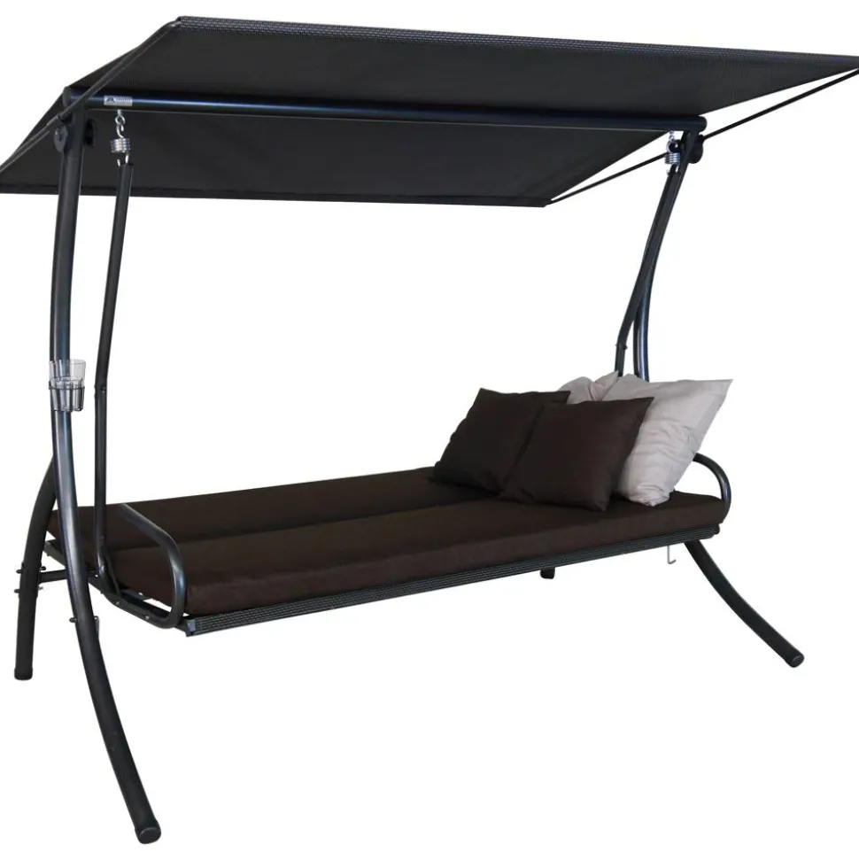 Hollywoodschaukel 'Elegance Smart' 3-Sitzer braun 210 x 160 x 145 cm