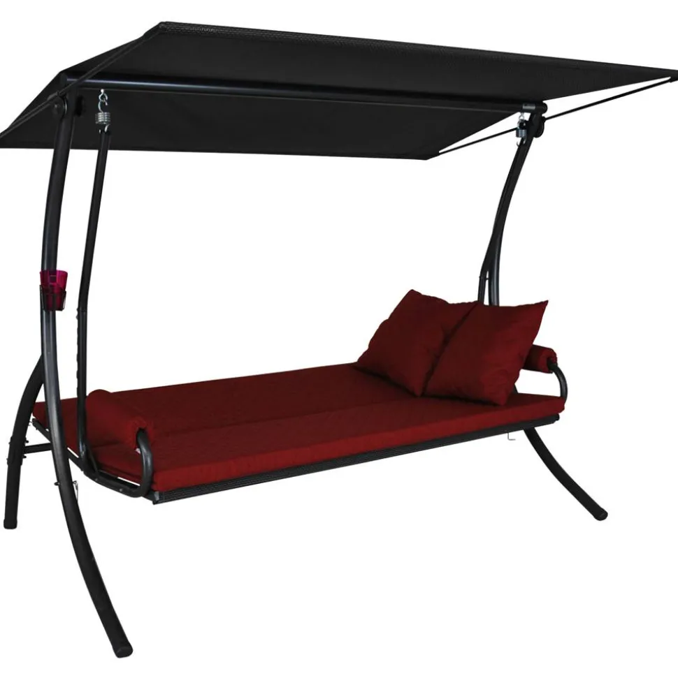 Hollywoodschaukel 'Elegance Joy' 3-Sitzer bordeaux 210 x 160 x 145 cm