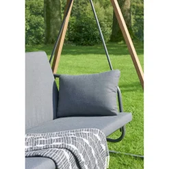Hollywoodschaukel 'Elena' 3-Sitzer grau 242 x 135 x 173 cm