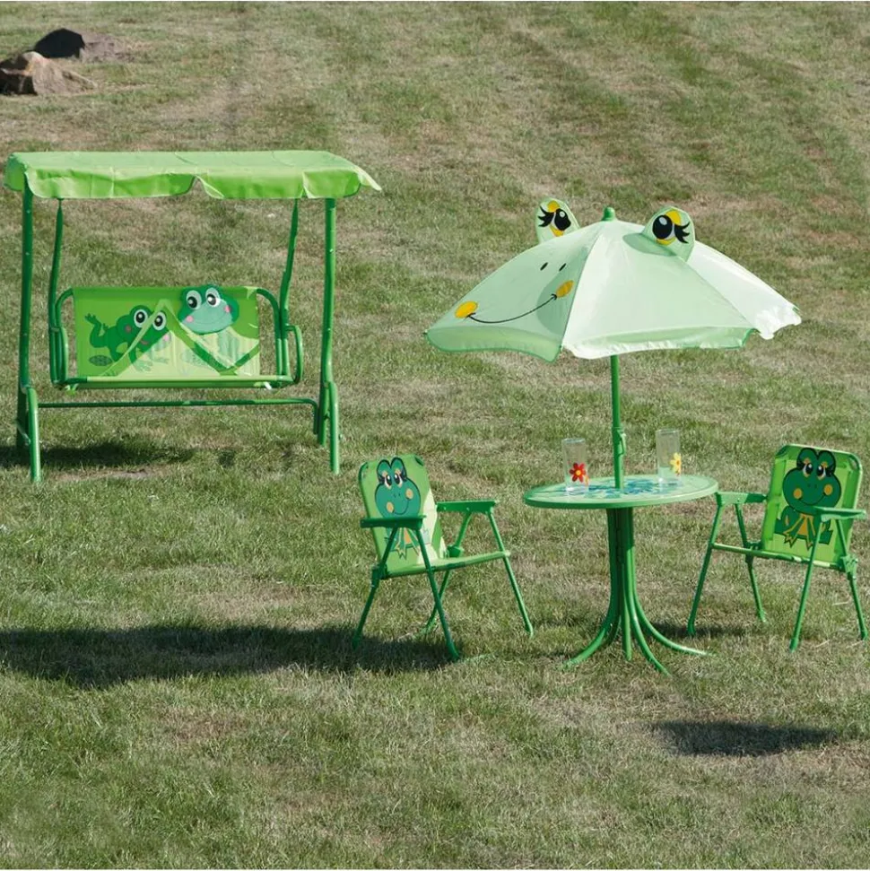 Hollywoodschaukel für Kinder 'Froggy' grün 75 x 115 x 118 cm