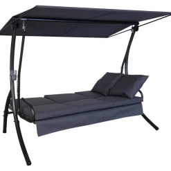 Hollywoodschaukel 'Loft Sun' 3-Sitzer grau 210 x 160 145 cm