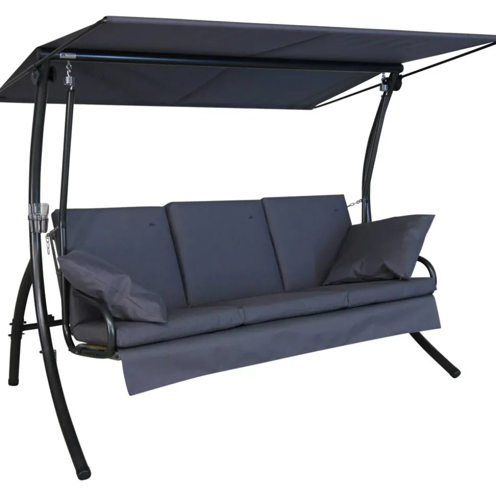 Hollywoodschaukel 'Loft Sun' 3-Sitzer grau 210 x 160 145 cm