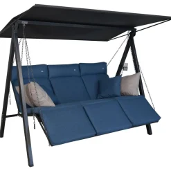 Hollywoodschaukel 'Lounge Smart' 3-Sitzer blau 210 x 160 x 145 cm