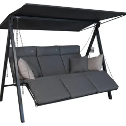 Hollywoodschaukel 'Lounge Smart' 3-Sitzer grau 210 x 160 x 145 cm