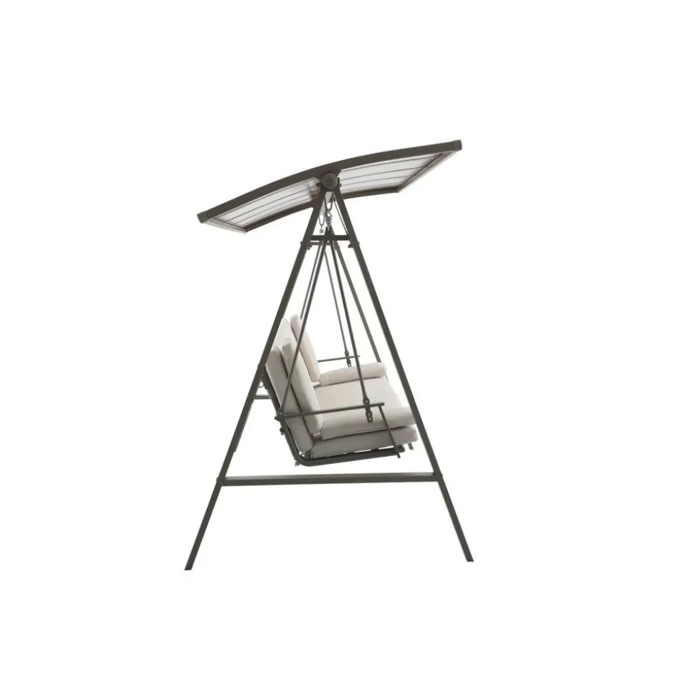 Hollywoodschaukel 'Runa' 3-Sitzer taupe 235 x 135 x 181 cm