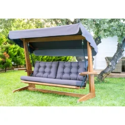 Hollywoodschaukel 'Viva' 3-Sitzer anthrazit 237 x 175 x 115 cm
