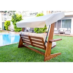 Hollywoodschaukel 'Viva' 3-Sitzer beige 237 x 175 x 115 cm