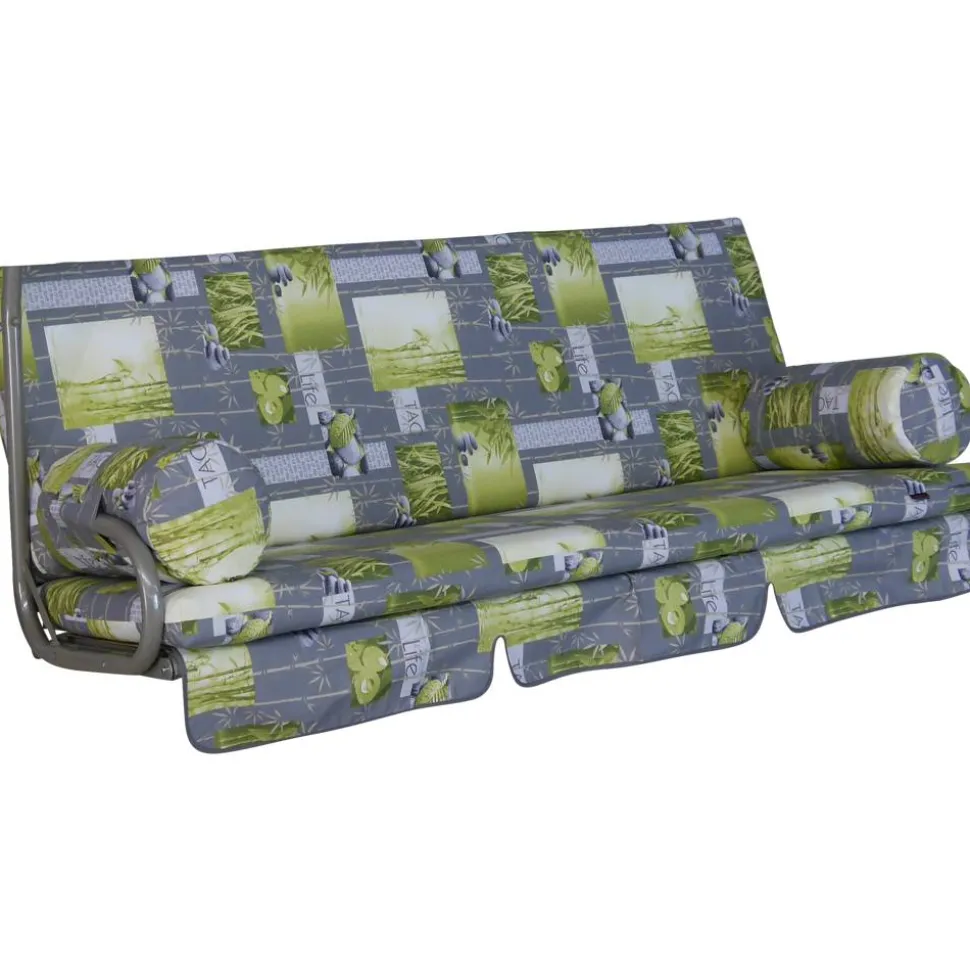 Hollywoodschaukel-Auflage 'Trend Bambus' grau 178 x 54 x 9 cm