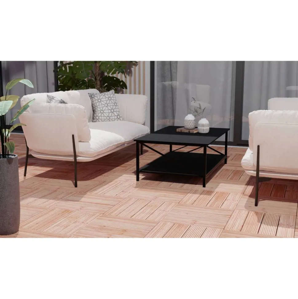 Holzfliese Douglasie braun 600 x 600 x 49 mm