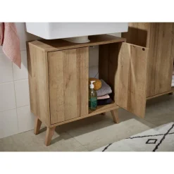 Holzfuß-Set 'Finn' 4-teilig Eiche massiv 15 cm