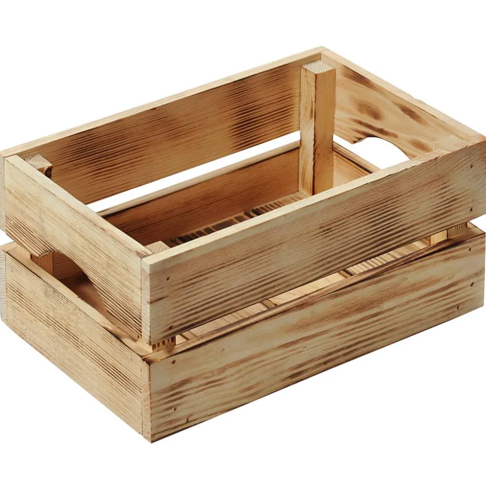 Holzkiste Kiefer FSC® geflammt 30 x 20 x 15 cm
