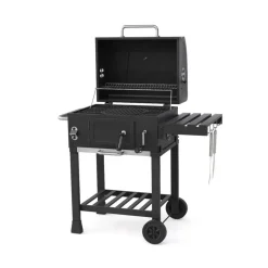 Holzkohlegrill 'Calgary' schwarz 102 x 104 x 67 cm