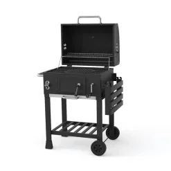 Holzkohlegrill 'Calgary' schwarz 102 x 104 x 67 cm
