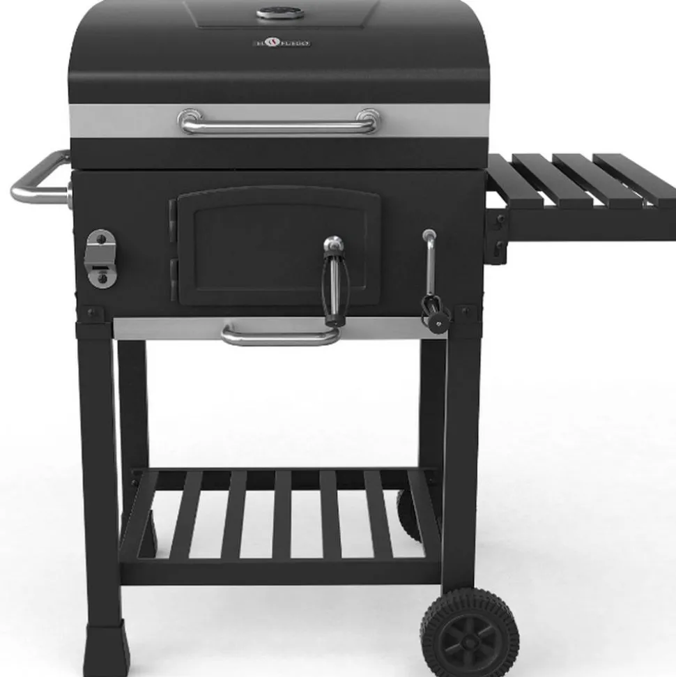 Holzkohlegrill 'Calgary' schwarz 102 x 104 x 67 cm