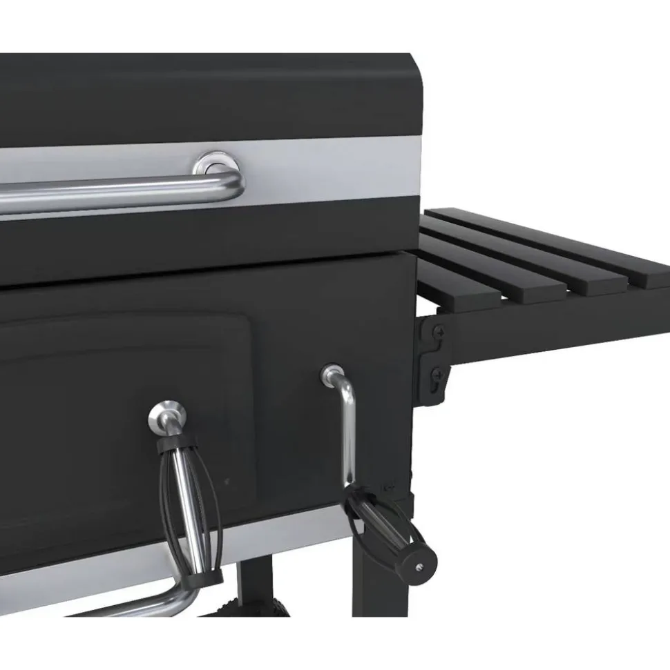 Holzkohlegrill 'Calgary' schwarz 102 x 104 x 67 cm